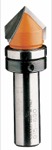 CMT 1-1/4 Inch V-Grooving Router Bit - 1/2" Shank, 90 Degree, For Panels, Chamfering & Engraving