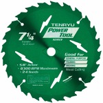 Tenryu Hartmetall-Sägeblatt – 19,5 Cm, 24 Zähne, ATB-Schliff – Für Holz & Rahmen